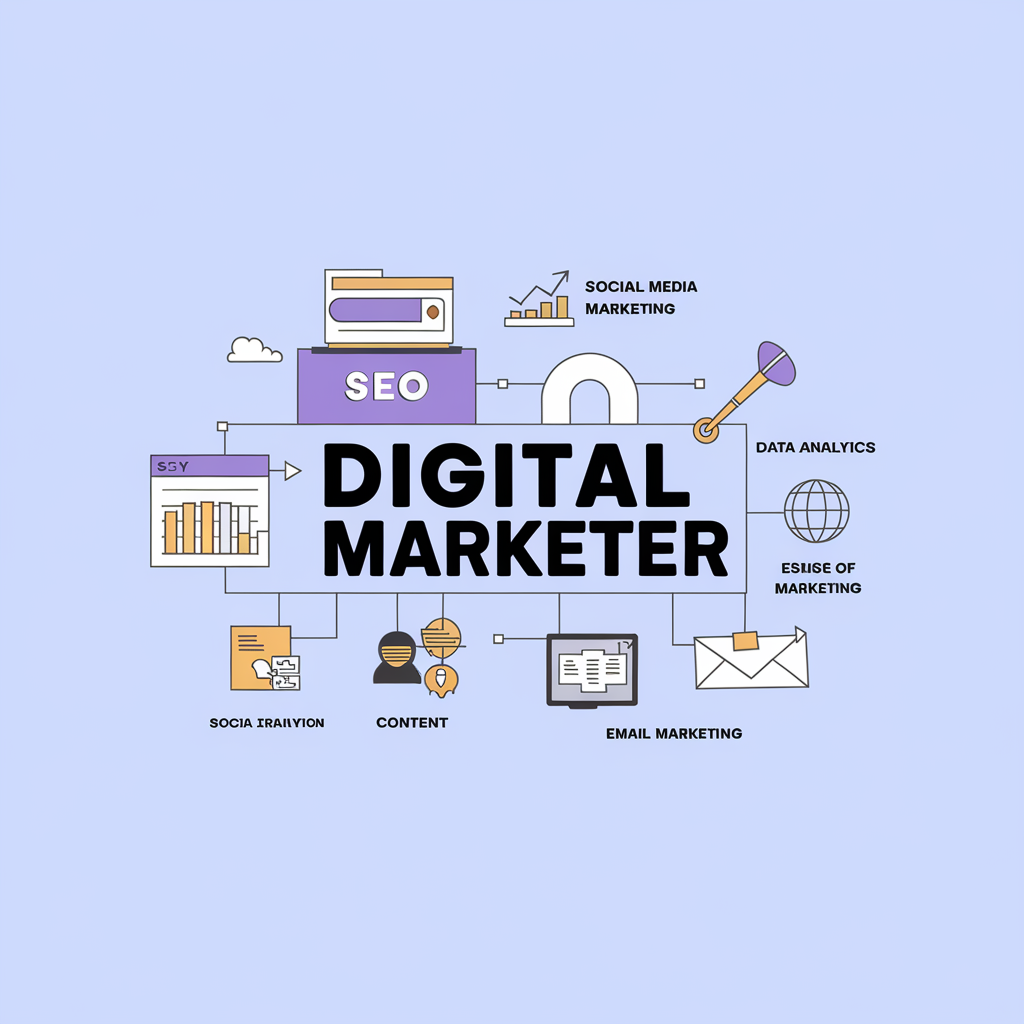 What are the key skills required to grow as a digital marketer?